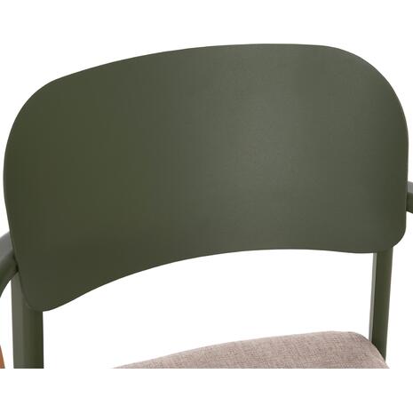 ΠΟΛΥΘΡΟΝΑ ΤΡΑΠΕΖΑΡΙΑΣ ELARA HM6414.06 ΠΡΑΣΙΝΟ ΑΛΟΥΜΙΝΙΟ-ΜΠΕΖ OLEFIN--TEAK 56x62x78Υεκ