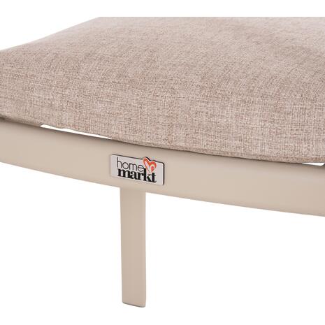 ΠΟΛΥΘΡΟΝΑ ΤΡΑΠΕΖΑΡΙΑΣ ELARA HM6414.05 ΜΠΕΖ ΑΛΟΥΜΙΝΙΟ-OLEFIN--ΞΥΛΟ TEAK 56x62x78Υεκ.