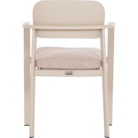 ΠΟΛΥΘΡΟΝΑ ΤΡΑΠΕΖΑΡΙΑΣ ELARA HM6414.05 ΜΠΕΖ ΑΛΟΥΜΙΝΙΟ-OLEFIN--ΞΥΛΟ TEAK 56x62x78Υεκ.