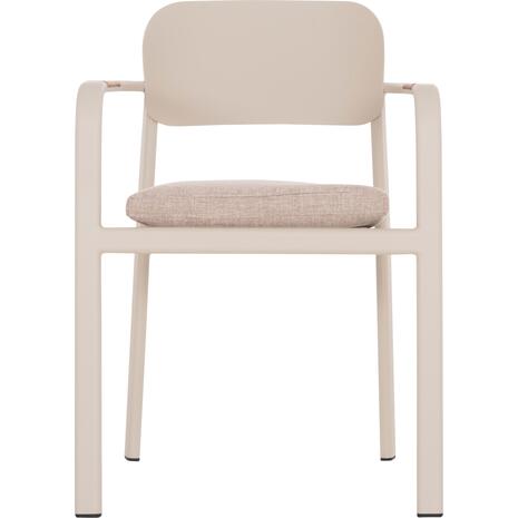 ΠΟΛΥΘΡΟΝΑ ΤΡΑΠΕΖΑΡΙΑΣ ELARA HM6414.05 ΜΠΕΖ ΑΛΟΥΜΙΝΙΟ-OLEFIN--ΞΥΛΟ TEAK 56x62x78Υεκ.