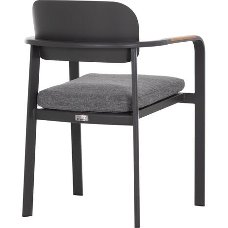 ΠΟΛΥΘΡΟΝΑ ΤΡΑΠΕΖΑΡΙΑΣ ELARA HM6414.01 ΓΚΡΙ ΑΛΟΥΜΙΝΙΟ-OLEFIN--ΞΥΛΟ TEAK 56x62x78Υεκ.