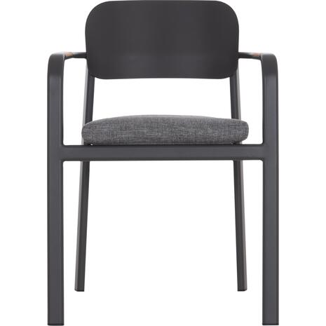 ΠΟΛΥΘΡΟΝΑ ΤΡΑΠΕΖΑΡΙΑΣ ELARA HM6414.01 ΓΚΡΙ ΑΛΟΥΜΙΝΙΟ-OLEFIN--ΞΥΛΟ TEAK 56x62x78Υεκ.