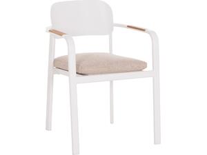 ΠΟΛΥΘΡΟΝΑ ΤΡΑΠΕΖΑΡΙΑΣ ELARA HM6414.02 ΛΕΥΚΟ ΑΛΟΥΜΙΝΙΟ-ΜΠΕΖ OLEFIN--TEAK 56x62x78Υεκ