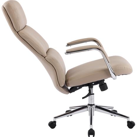 ΚΑΡΕΚΛΑ ΓΡΑΦΕΙΟΥ MEITE HM18353.02 ΜΠΕΖ PU ΔΕΡΜΑ--ΒΑΣΗ ΧΡΩΜΙΟΥ 66x71x127Υεκ