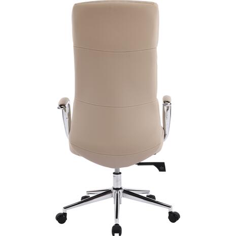 ΚΑΡΕΚΛΑ ΓΡΑΦΕΙΟΥ MEITE HM18353.02 ΜΠΕΖ PU ΔΕΡΜΑ--ΒΑΣΗ ΧΡΩΜΙΟΥ 66x71x127Υεκ