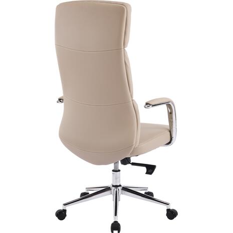 ΚΑΡΕΚΛΑ ΓΡΑΦΕΙΟΥ MEITE HM18353.02 ΜΠΕΖ PU ΔΕΡΜΑ--ΒΑΣΗ ΧΡΩΜΙΟΥ 66x71x127Υεκ