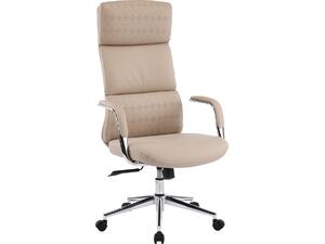 ΚΑΡΕΚΛΑ ΓΡΑΦΕΙΟΥ MEITE HM18353.02 ΜΠΕΖ PU ΔΕΡΜΑ--ΒΑΣΗ ΧΡΩΜΙΟΥ 66x71x127Υεκ