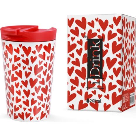 Κούπα θερμός i DRINK ID0246 TRAVEL MUG 260ml HEART