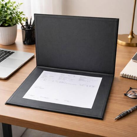 Σουμέν γραφείου διπλό από οικολογικό δέρμα 44x32εκ. Μπορντό (01999-04)