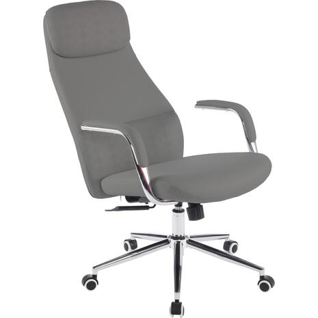 ΚΑΡΕΚΛΑ ΓΡΑΦΕΙΟΥ SONTY HM18354.10 ΑΝΟΙΧΤΟ ΓΚΡΙ PU ΔΕΡΜΑ--ΒΑΣΗ ΧΡΩΜΙΟΥ 67x68x125Υεκ