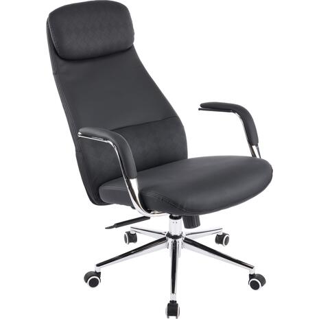 ΚΑΡΕΚΛΑ ΓΡΑΦΕΙΟΥ SONTY HM18354.01 ΜΑΥΡΟ PU ΔΕΡΜΑ--ΒΑΣΗ ΧΡΩΜΙΟΥ 67x68x125Υεκ