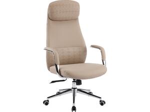 ΚΑΡΕΚΛΑ ΓΡΑΦΕΙΟΥ SONTY HM18354.02 ΜΠΕΖ PU ΔΕΡΜΑ--ΒΑΣΗ ΧΡΩΜΙΟΥ 67x68x125Υεκ