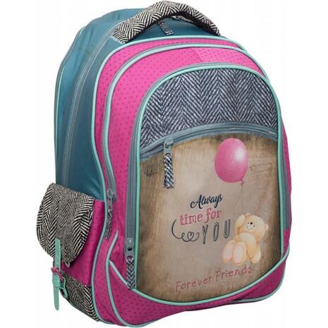 Tσάντα Πλάτης BMU Οβάλ Forever Friends Τweed