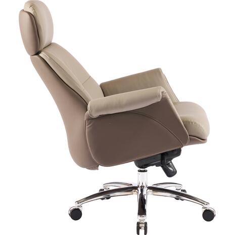 ΚΑΡΕΚΛΑ ΓΡΑΦΕΙΟΥ TOMLIN HM18358.02 ΜΠΕΖ-ΚΑΦΕ PU ΔΕΡΜΑ--ΒΑΣΗ ΧΡΩΜΙΟΥ 72x74x128Υεκ