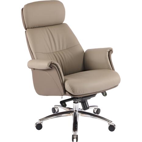 ΚΑΡΕΚΛΑ ΓΡΑΦΕΙΟΥ TOMLIN HM18358.02 ΜΠΕΖ-ΚΑΦΕ PU ΔΕΡΜΑ--ΒΑΣΗ ΧΡΩΜΙΟΥ 72x74x128Υεκ