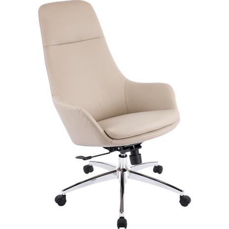 ΚΑΡΕΚΛΑ ΓΡΑΦΕΙΟΥ BEKKER HM18359.02 ΜΠΕΖ PU ΔΕΡΜΑ--ΒΑΣΗ ΧΡΩΜΙΟΥ 67x67x126Υεκ