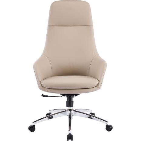 ΚΑΡΕΚΛΑ ΓΡΑΦΕΙΟΥ BEKKER HM18359.02 ΜΠΕΖ PU ΔΕΡΜΑ--ΒΑΣΗ ΧΡΩΜΙΟΥ 67x67x126Υεκ