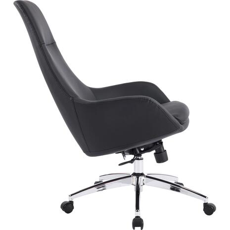 ΚΑΡΕΚΛΑ ΓΡΑΦΕΙΟΥ BEKKER HM18359.01 ΜΑΥΡΟ PU ΔΕΡΜΑ--ΒΑΣΗ ΧΡΩΜΙΟΥ 67x67x126Υεκ