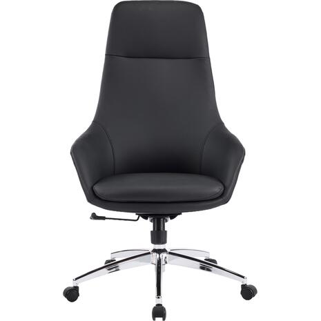 ΚΑΡΕΚΛΑ ΓΡΑΦΕΙΟΥ BEKKER HM18359.01 ΜΑΥΡΟ PU ΔΕΡΜΑ--ΒΑΣΗ ΧΡΩΜΙΟΥ 67x67x126Υεκ