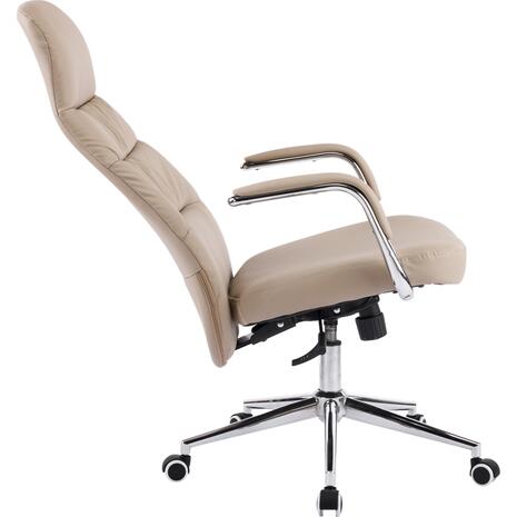 ΚΑΡΕΚΛΑ ΓΡΑΦΕΙΟΥ TEETER HM18355.02 ΜΠΕΖ PU ΔΕΡΜΑ--ΒΑΣΗ ΧΡΩΜΙΟΥ 67x66x121Υεκ