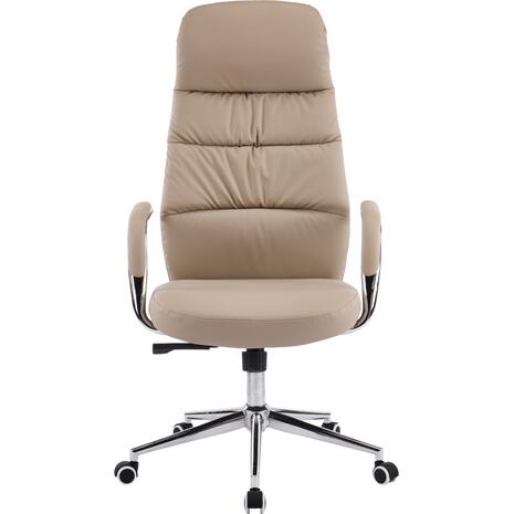 ΚΑΡΕΚΛΑ ΓΡΑΦΕΙΟΥ TEETER HM18355.02 ΜΠΕΖ PU ΔΕΡΜΑ--ΒΑΣΗ ΧΡΩΜΙΟΥ 67x66x121Υεκ