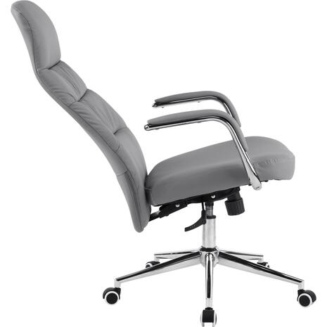 ΚΑΡΕΚΛΑ ΓΡΑΦΕΙΟΥ TEETER HM18355.10 ΓΚΡΙ PU ΔΕΡΜΑ--ΒΑΣΗ ΧΡΩΜΙΟΥ 67x66x121Υεκ