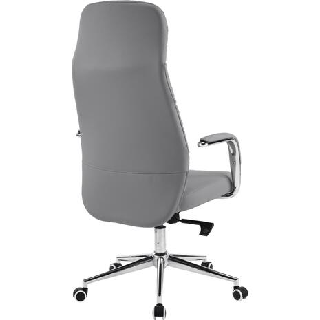 ΚΑΡΕΚΛΑ ΓΡΑΦΕΙΟΥ TEETER HM18355.10 ΓΚΡΙ PU ΔΕΡΜΑ--ΒΑΣΗ ΧΡΩΜΙΟΥ 67x66x121Υεκ