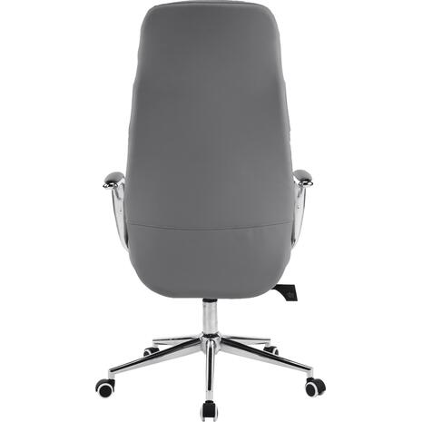 ΚΑΡΕΚΛΑ ΓΡΑΦΕΙΟΥ TEETER HM18355.10 ΓΚΡΙ PU ΔΕΡΜΑ--ΒΑΣΗ ΧΡΩΜΙΟΥ 67x66x121Υεκ