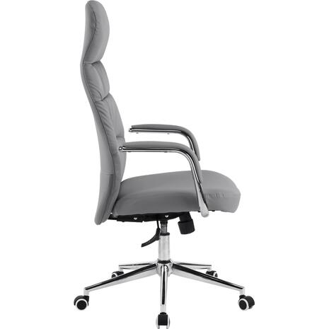 ΚΑΡΕΚΛΑ ΓΡΑΦΕΙΟΥ TEETER HM18355.10 ΓΚΡΙ PU ΔΕΡΜΑ--ΒΑΣΗ ΧΡΩΜΙΟΥ 67x66x121Υεκ