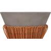 ΤΡΑΠΕΖΙ ΒΟΗΘΗΤΙΚΟ PERRAL HM18164.03S FIBER CEMENT ΓΚΡΙ-ΦΥΣΙΚΟ RATTAN--Φ42x36Υεκ