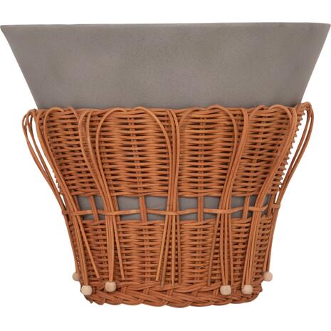 ΤΡΑΠΕΖΙ ΒΟΗΘΗΤΙΚΟ PERRAL HM18164.03S FIBER CEMENT ΓΚΡΙ-ΦΥΣΙΚΟ RATTAN--Φ42x36Υεκ