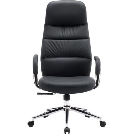 ΚΑΡΕΚΛΑ ΓΡΑΦΕΙΟΥ TEETER HM18355.01 ΜΑΥΡΟ PU ΔΕΡΜΑ--ΒΑΣΗ ΧΡΩΜΙΟΥ 67x66x121Υεκ