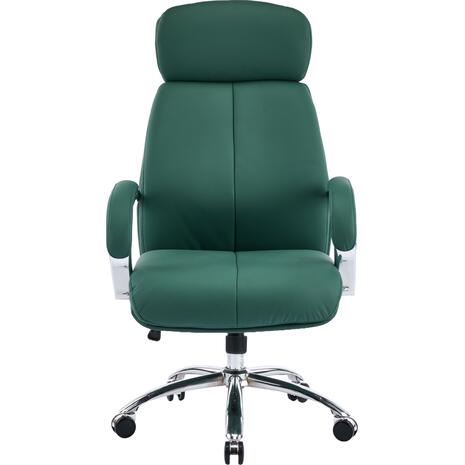 ΚΑΡΕΚΛΑ ΓΡΑΦΕΙΟΥ TOREN HM18357.07 ΠΡΑΣΙΝΟ PU ΔΕΡΜΑ--ΒΑΣΗ ΧΡΩΜΙΟΥ 66x74x128Υεκ