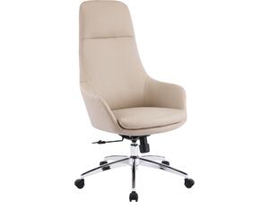 ΚΑΡΕΚΛΑ ΓΡΑΦΕΙΟΥ BEKKER HM18359.02 ΜΠΕΖ PU ΔΕΡΜΑ--ΒΑΣΗ ΧΡΩΜΙΟΥ 67x67x126Υεκ