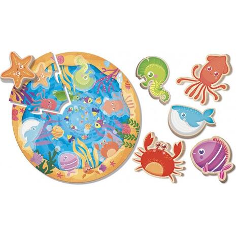 Παίζουμε & Μαθαίνουμε Montessori Wood Στρογγυλό Παζλ (96916)