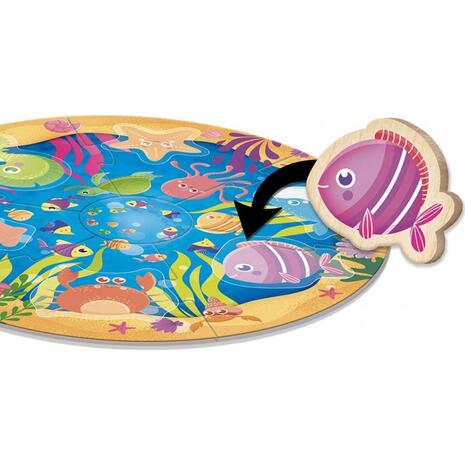 Παίζουμε & Μαθαίνουμε Montessori Wood Στρογγυλό Παζλ (96916)