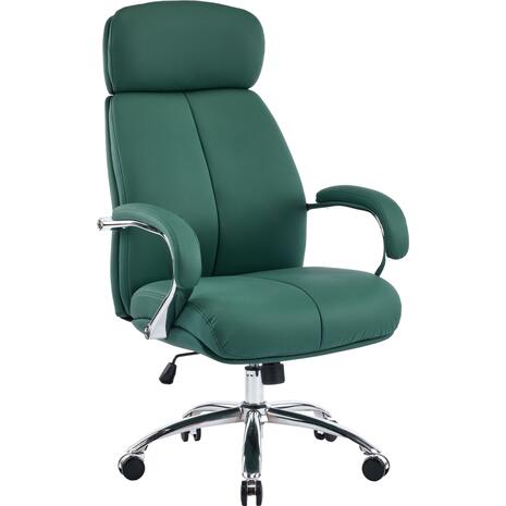 ΚΑΡΕΚΛΑ ΓΡΑΦΕΙΟΥ TOREN HM18357.07 ΠΡΑΣΙΝΟ PU ΔΕΡΜΑ--ΒΑΣΗ ΧΡΩΜΙΟΥ 66x74x128Υεκ