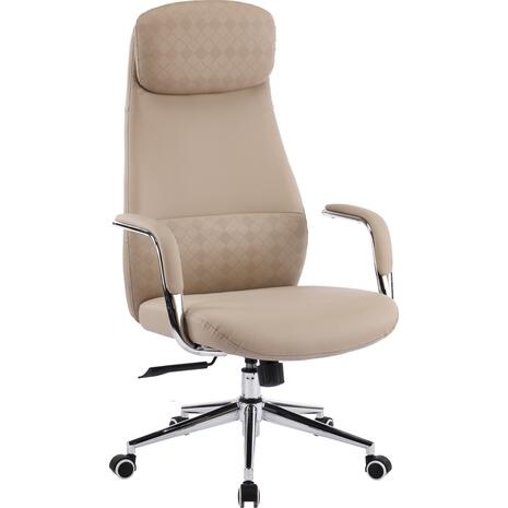 ΚΑΡΕΚΛΑ ΓΡΑΦΕΙΟΥ SONTY HM18354.02 ΜΠΕΖ PU ΔΕΡΜΑ--ΒΑΣΗ ΧΡΩΜΙΟΥ 67x68x125Υεκ