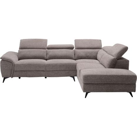 ΚΑΝΑΠΕΣ ΔΕΞΙΑ ΓΩΝΙΑ-ΑΝΑΚΛΙΣΗ & ΑΠΟΘ.ΧΩΡΟΣ-RESTRO HM3339.02R ΜΠΕΖ ΥΦΑΣΜΑ 284x224x76Υ