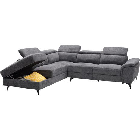 ΚΑΝΑΠΕΣ ΑΡΙΣΤΕΡΗ ΓΩΝΙΑ-ΑΝΑΚΛΙΣΗ & ΑΠΟΘ.ΧΩΡΟΣ-RESTRO HM3339.01L ΓΚΡΙ ΥΦΑΣΜΑ 284x224x76Υεκ