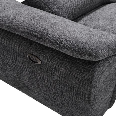 ΚΑΝΑΠΕΣ ΔΕΞΙΑ ΓΩΝΙΑ-ΑΝΑΚΛΙΣΗ & ΑΠΟΘ.ΧΩΡΟΣ-RESTRO HM3339.01R ΓΚΡΙ ΥΦΑΣΜΑ 284x224x76Υεκ