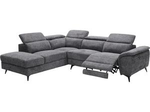 ΚΑΝΑΠΕΣ ΑΡΙΣΤΕΡΗ ΓΩΝΙΑ-ΑΝΑΚΛΙΣΗ & ΑΠΟΘ.ΧΩΡΟΣ-RESTRO HM3339.01L ΓΚΡΙ ΥΦΑΣΜΑ 284x224x76Υεκ