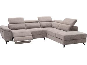 ΚΑΝΑΠΕΣ ΔΕΞΙΑ ΓΩΝΙΑ-ΑΝΑΚΛΙΣΗ & ΑΠΟΘ.ΧΩΡΟΣ-RESTRO HM3339.02R ΜΠΕΖ ΥΦΑΣΜΑ 284x224x76Υ