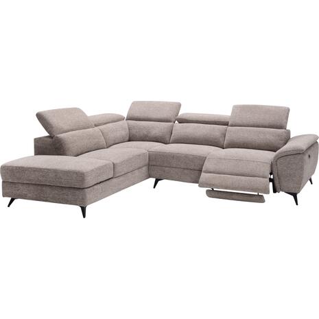 ΚΑΝΑΠΕΣ ΑΡΙΣΤΕΡΗ ΓΩΝΙΑ-ΑΝΑΚΛΙΣΗ & ΑΠΟΘ.ΧΩΡΟΣ-RESTRO HM3339.02L ΜΠΕΖ ΥΦΑΣΜΑ 284x224x76Υεκ