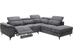 ΚΑΝΑΠΕΣ ΔΕΞΙΑ ΓΩΝΙΑ-ΑΝΑΚΛΙΣΗ & ΑΠΟΘ.ΧΩΡΟΣ-RESTRO HM3339.01R ΓΚΡΙ ΥΦΑΣΜΑ 284x224x76Υεκ