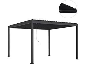 ΒΙΟΚΛΙΜΑΤΙΚΗ ΠΕΡΓΚΟΛΑ ΑΛΟΥΜΙΝΙΟΥ DOMECIL HM6612.01 ΜΕ ΜΕΤΑΛ. ΠΕΡΣΙΔΕΣ--300x400x240Υ