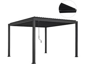 ΒΙΟΚΛΙΜΑΤΙΚΗ ΠΕΡΓΚΟΛΑ ΑΛΟΥΜΙΝΙΟΥ DOMECIL HM6611.01 ΜΕ ΜΕΤΑΛ. ΠΕΡΣΙΔΕΣ--300x300x240Υ