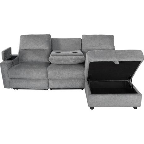 ΚΑΝΑΠΕΣ ΔΕΞΙΑ ΓΩΝΙΑ SYNTHIA HM3308.03R ΑΝΑΚΛΙΣΗ & ΑΠΟΘ.ΧΩΡΟΣ--ΓΚΡΙ 246x159x97Υεκ