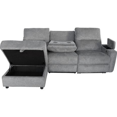 ΚΑΝΑΠΕΣ ΑΡΙΣΤΕΡΗ ΓΩΝΙΑ SYNTHIA HM3308.03L ΑΝΑΚΛΙΣΗ & ΑΠΟΘ.ΧΩΡΟΣ--ΓΚΡΙ 246x159x97Υεκ