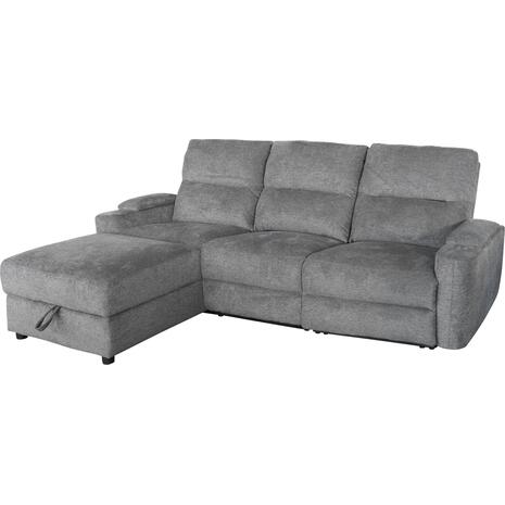 ΚΑΝΑΠΕΣ ΑΡΙΣΤΕΡΗ ΓΩΝΙΑ SYNTHIA HM3308.03L ΑΝΑΚΛΙΣΗ & ΑΠΟΘ.ΧΩΡΟΣ--ΓΚΡΙ 246x159x97Υεκ